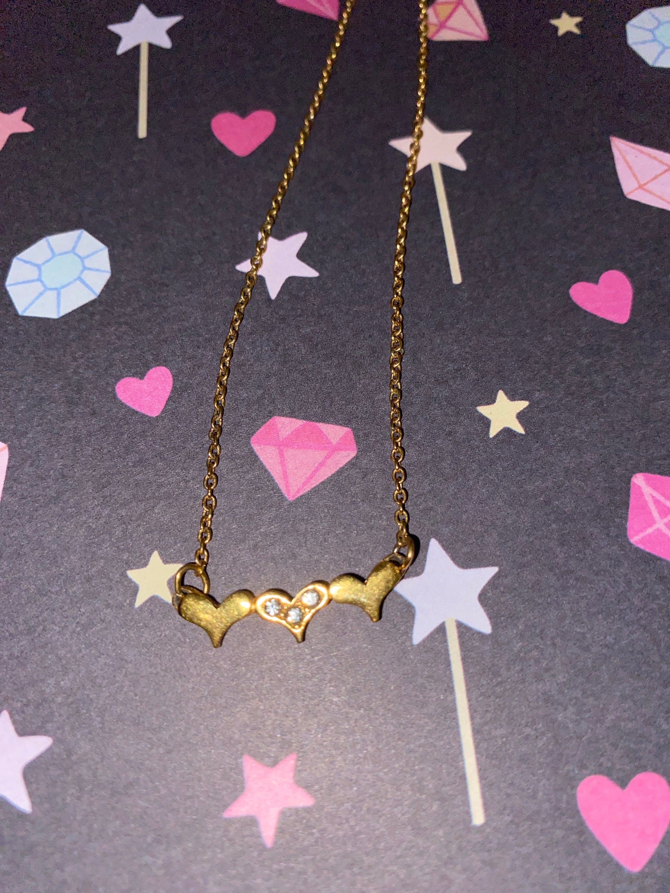 Cute Three Hearts Necklace