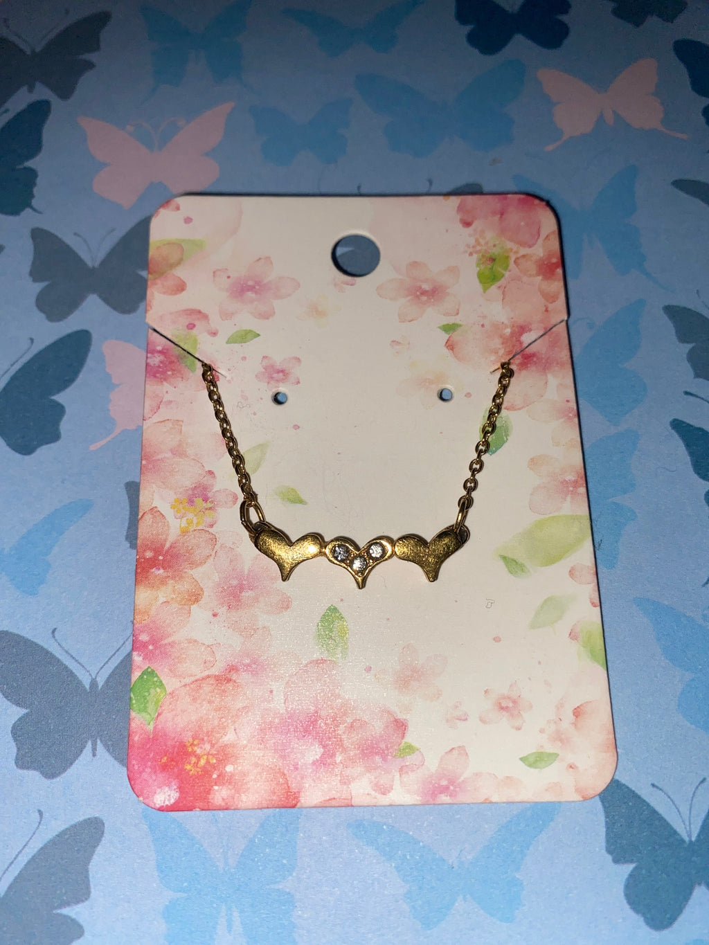 Cute Three Hearts Necklace